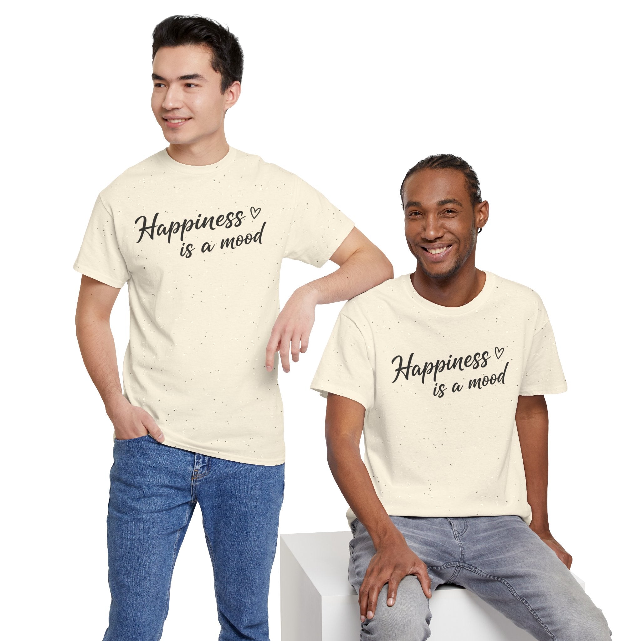 Happiness is a Mood T-Shirt | Script Heart Design