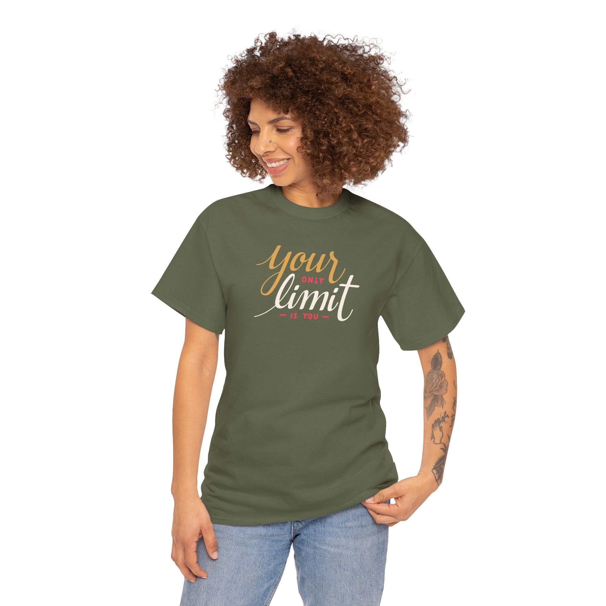 Your Only Limit Tee | Motivational Typography Shirt, Inspirational Quote