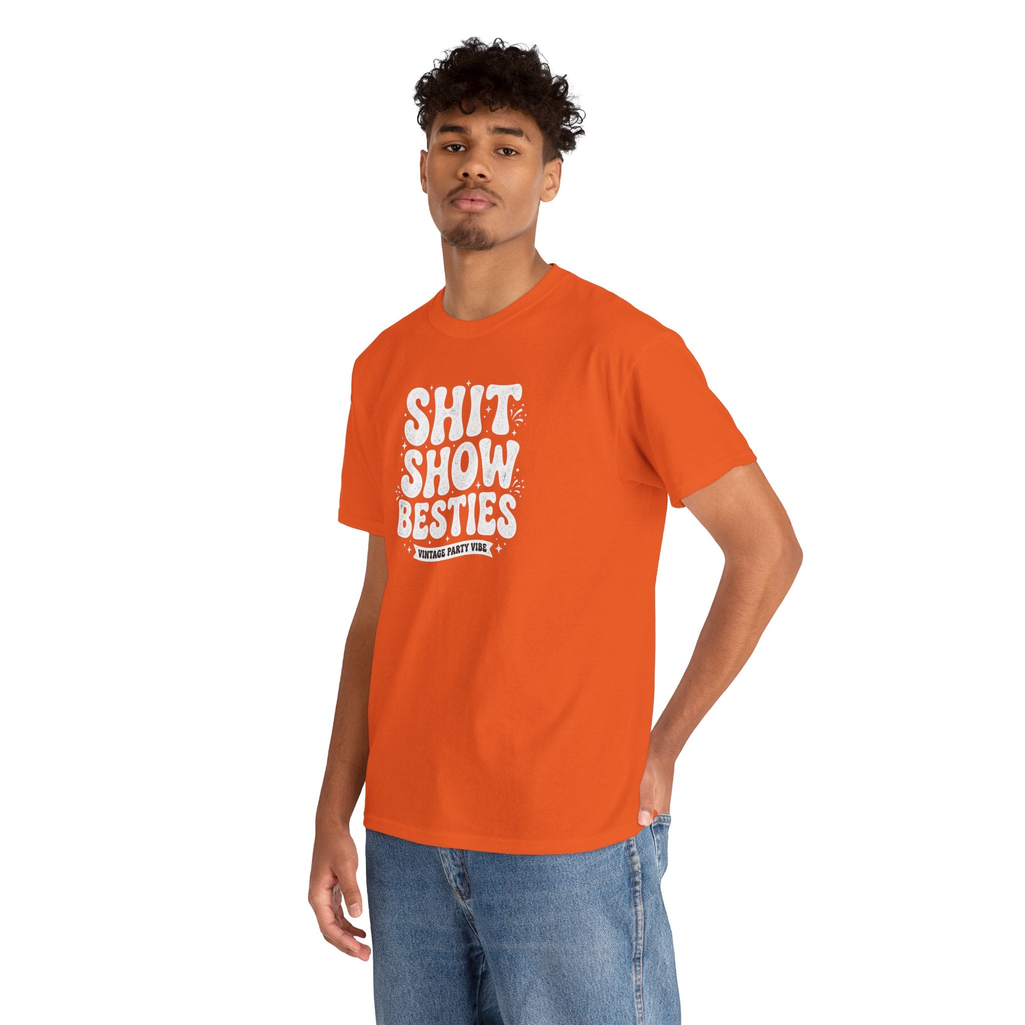 Shit Show Besties Tee | Funny Retro Bubble Letter Graphic Shirt