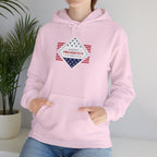 Presidents Day Diamond Flag Hoodie | Patriotic Red White Blue
