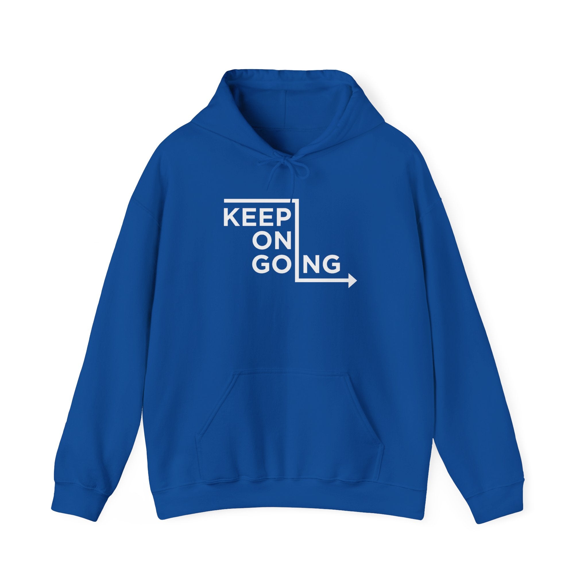 Keep On Going arrow Hoodie | Motivational Typography Sweatshirt