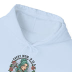Every Woman Is Strong Woman Hoodie | Floral Tattoo Woman Illustration
