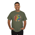 Twinning With My Bestie Friends tee | Rainbow Retro Peace Sign design