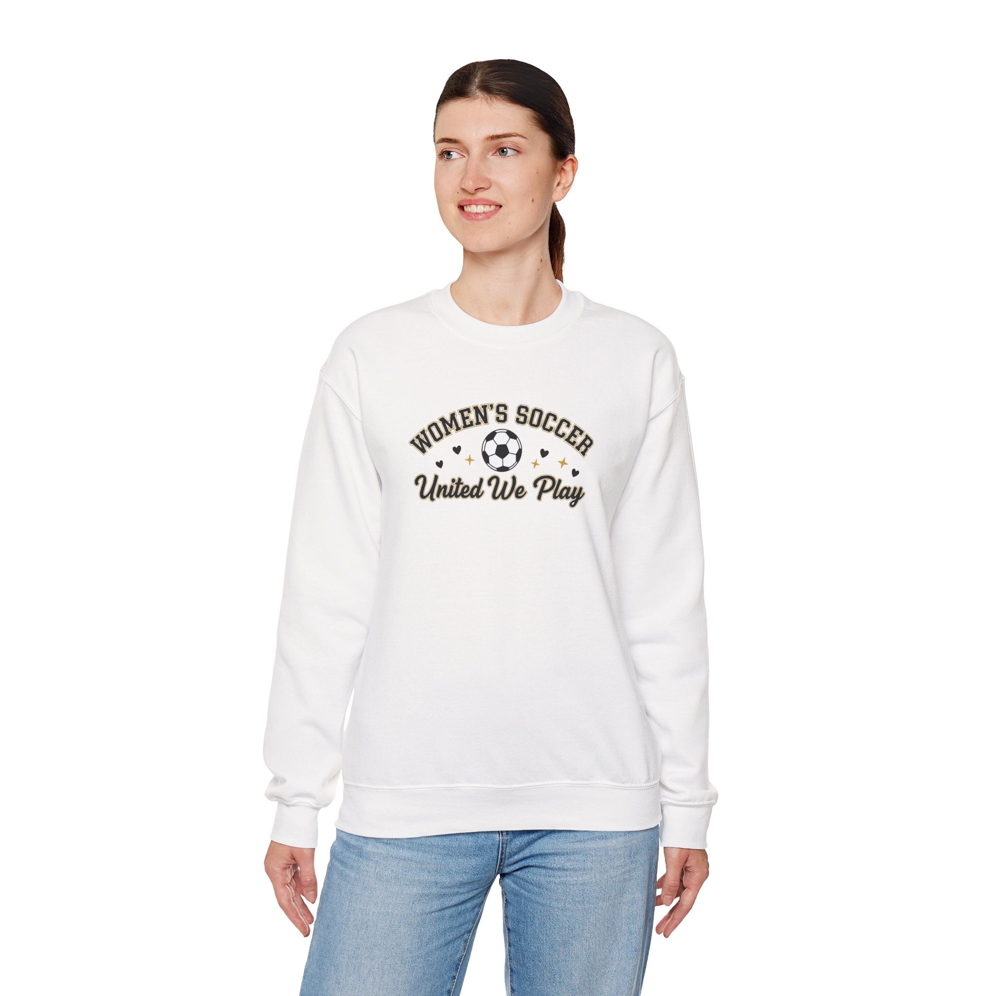 Women's Soccer United We Play Sweatshirt | Soccer Ball Team Design