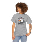 God Bless America Eagle Memorial Day Tee | Patriotic USA Flag Stripes
