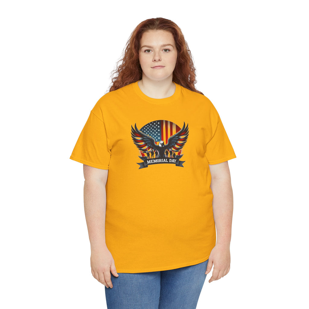 American Flag Eagle Memorial Day T-Shirt | Patriotic USA Eagle Tee
