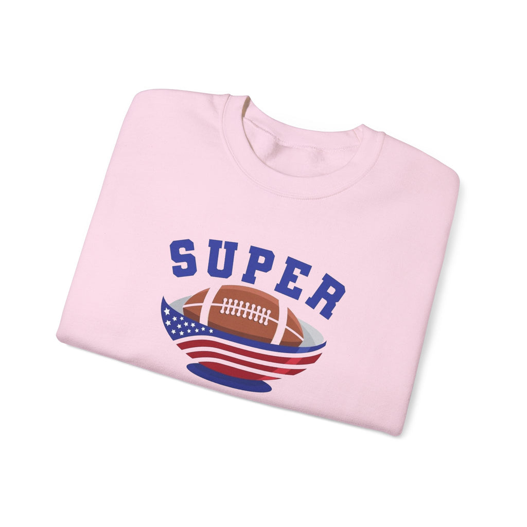 Super Football with American Flag Sweatshirt | Patriotic Sports Crewneck