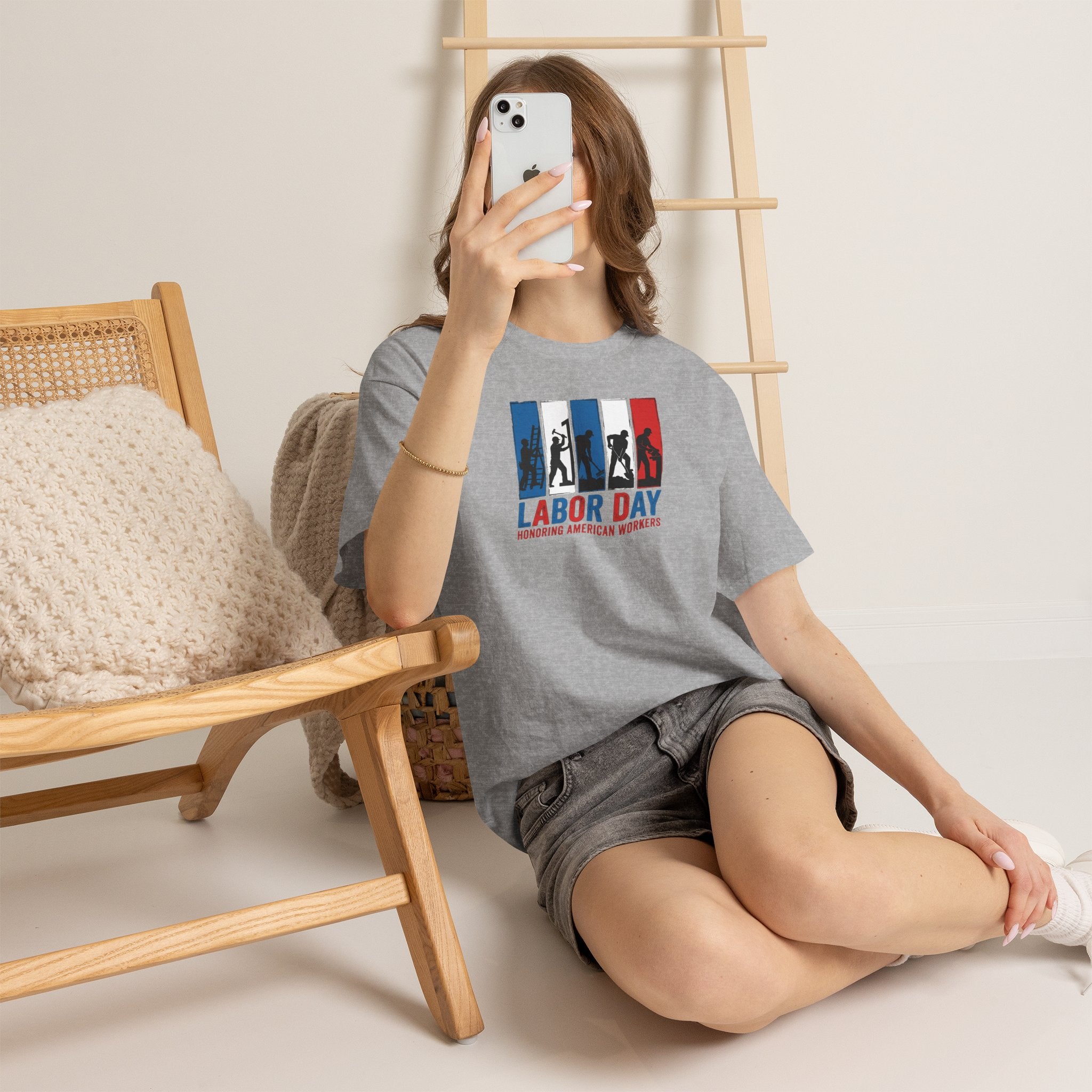 Labor Day American Workers T-Shirt | Patriotic Red White Blue
