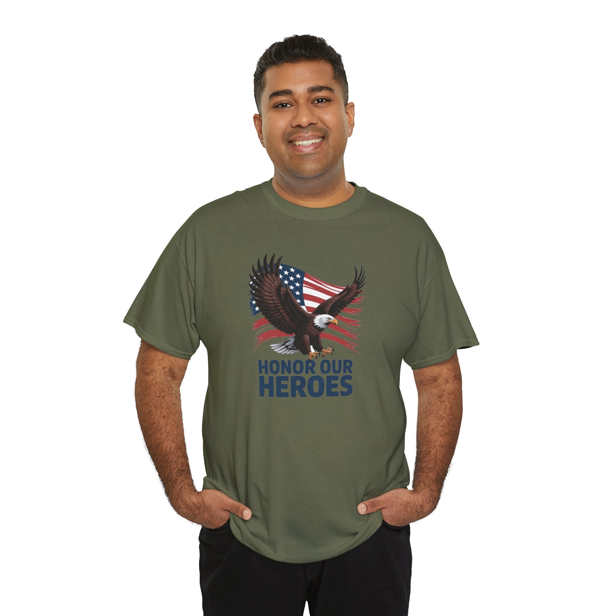 Honor Our Heroes Eagle T-Shirt | American Flag Patriotic Tee