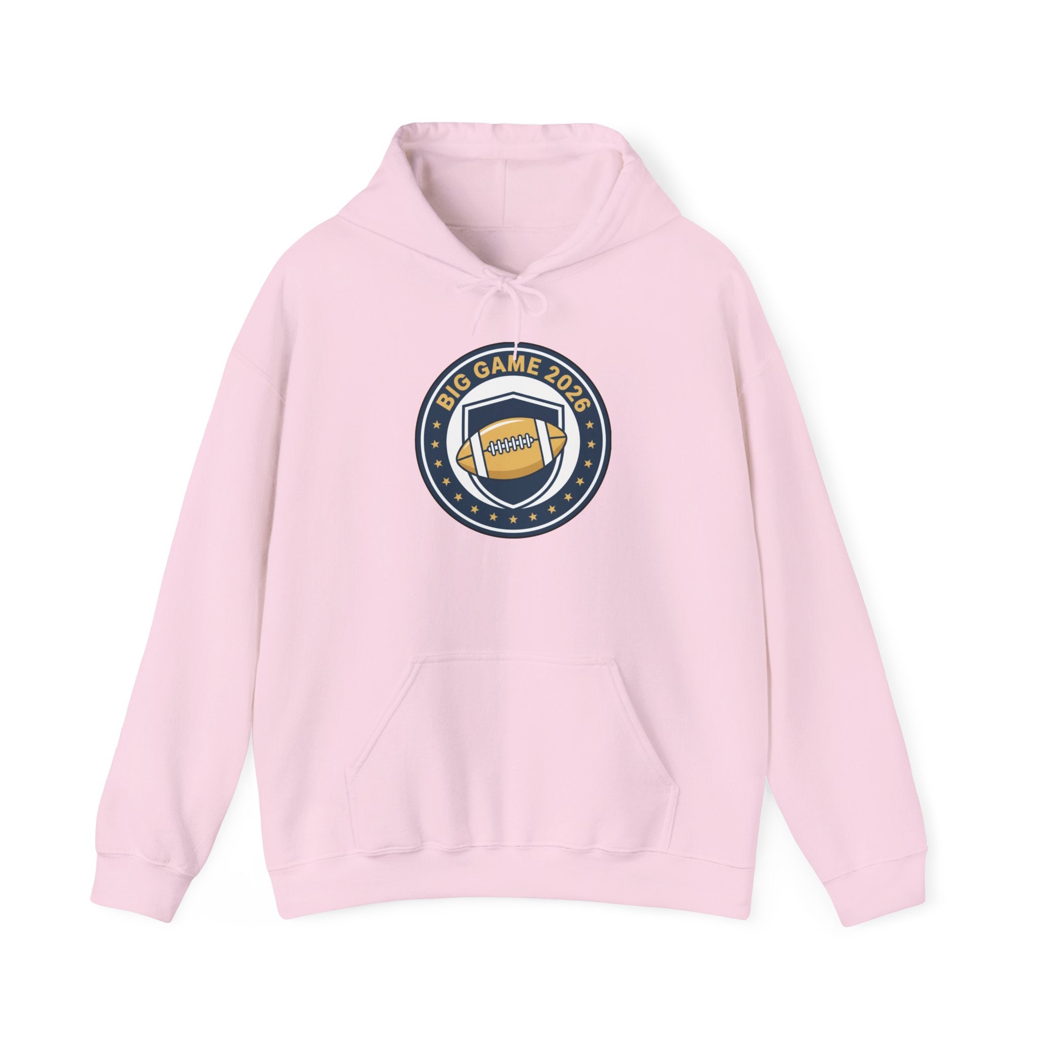 Big Game 2026 Football Badge Hoodie | Sports Logo Apparel