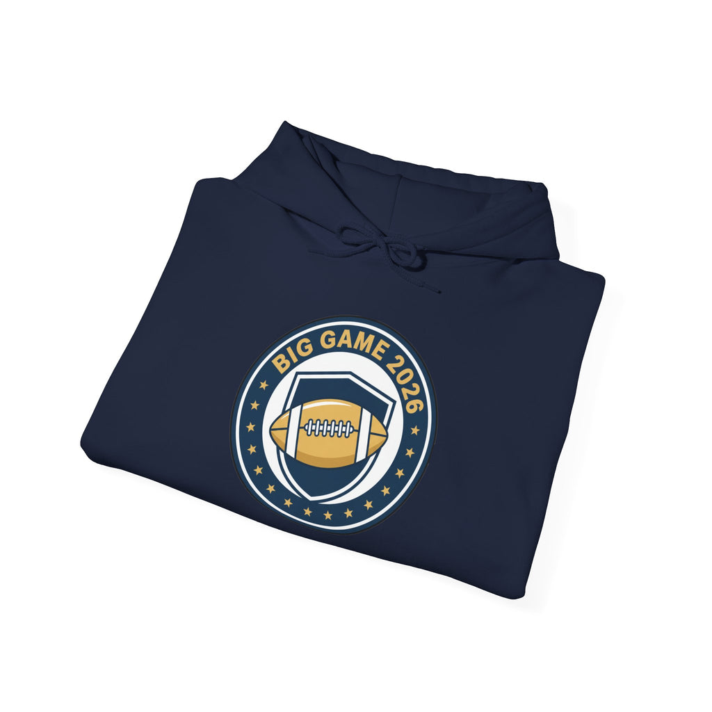 Big Game 2026 Football Badge Hoodie | Sports Logo Apparel