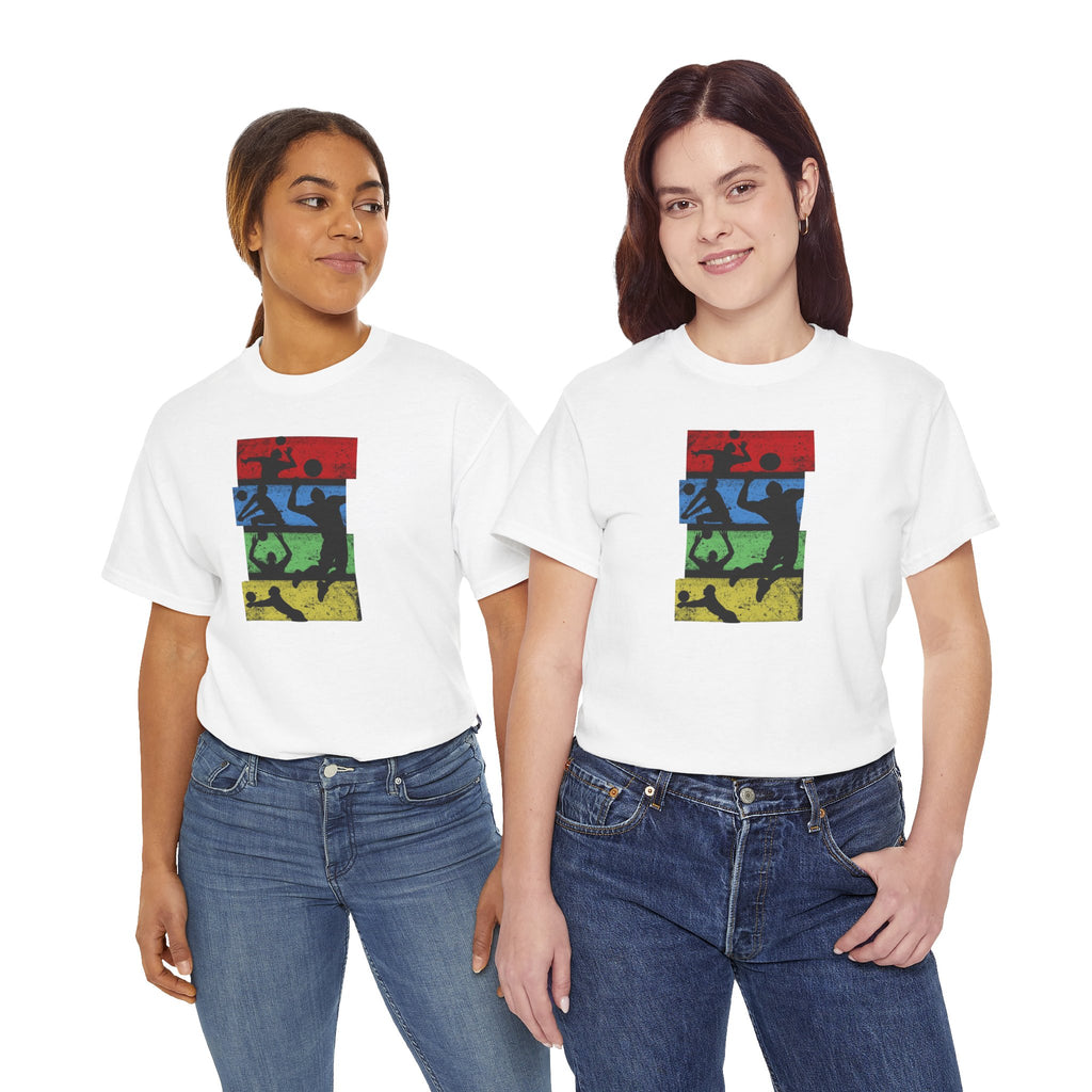 Silhouette Sports Collage T-shirt | Football Soccer