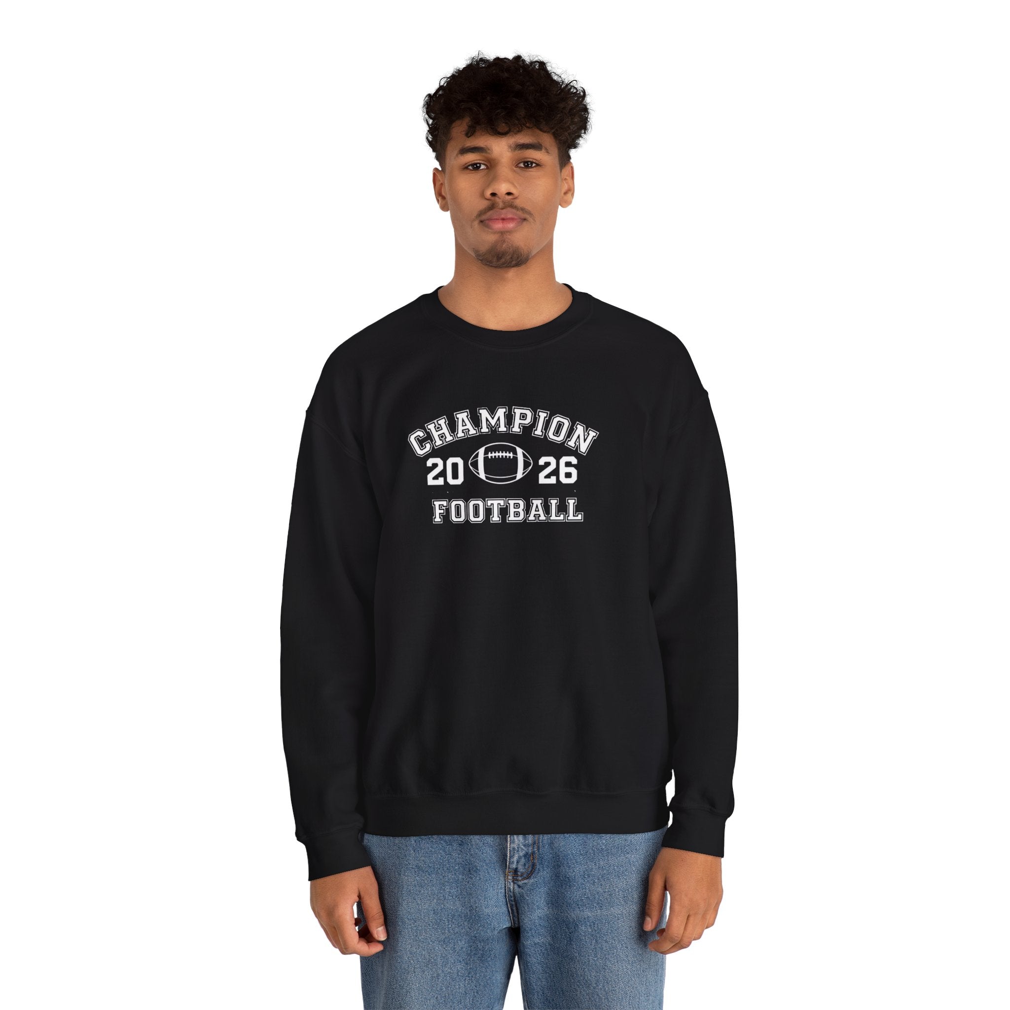 Football Champion Sweatshirt | Trophy Laurel Crewneck