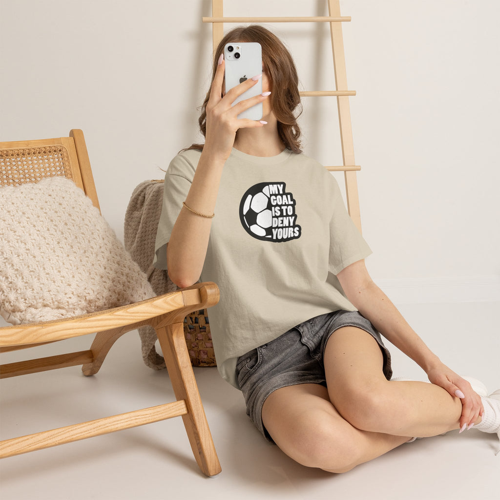 My Goal Is To Deny Yours Soccer Tee | Soccer Ball Graphic Shirt