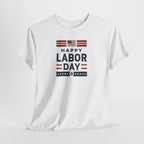 Happy Labor Day Shirt | Patriotic Flag Typography Tee