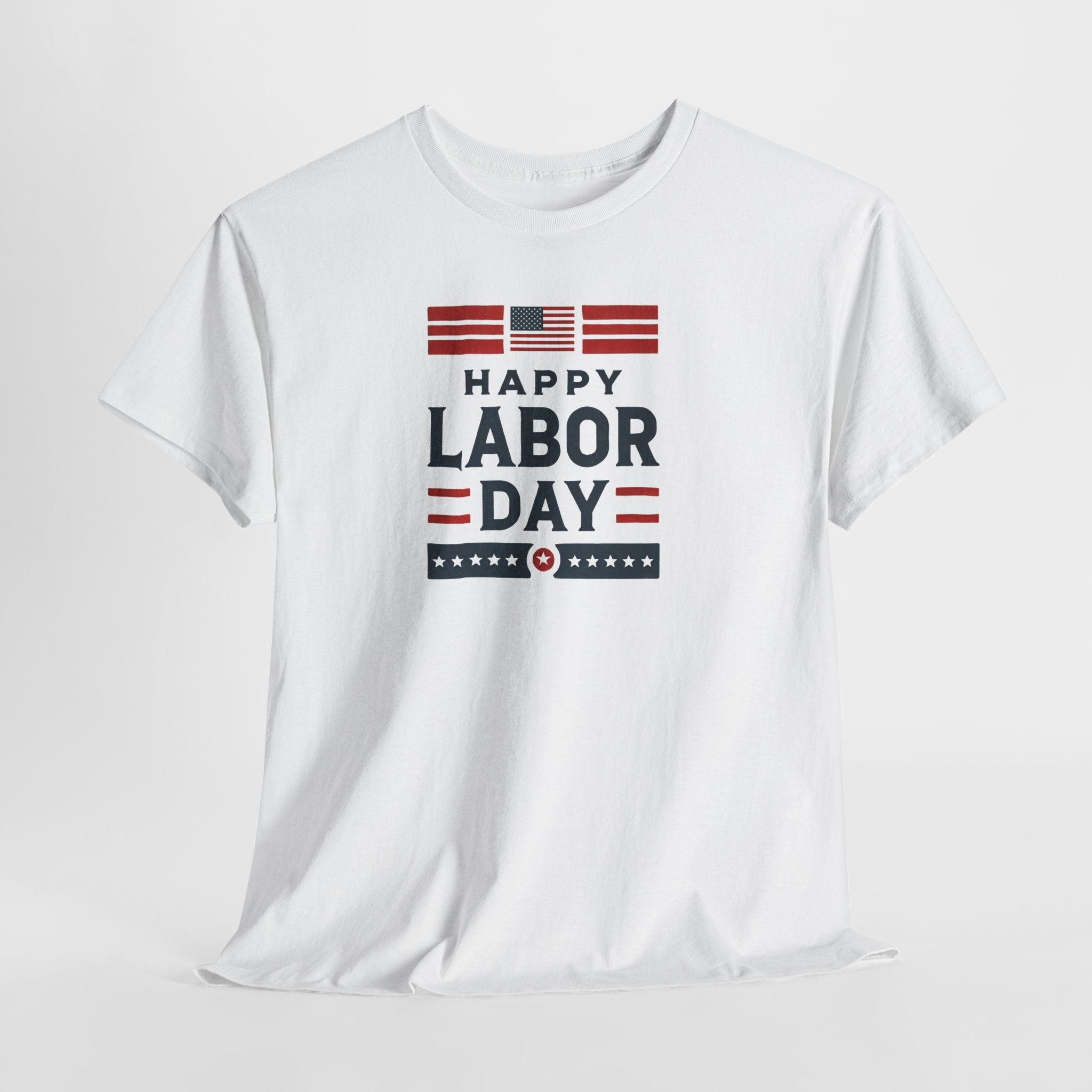 Happy Labor Day Shirt | Patriotic Flag Typography Tee