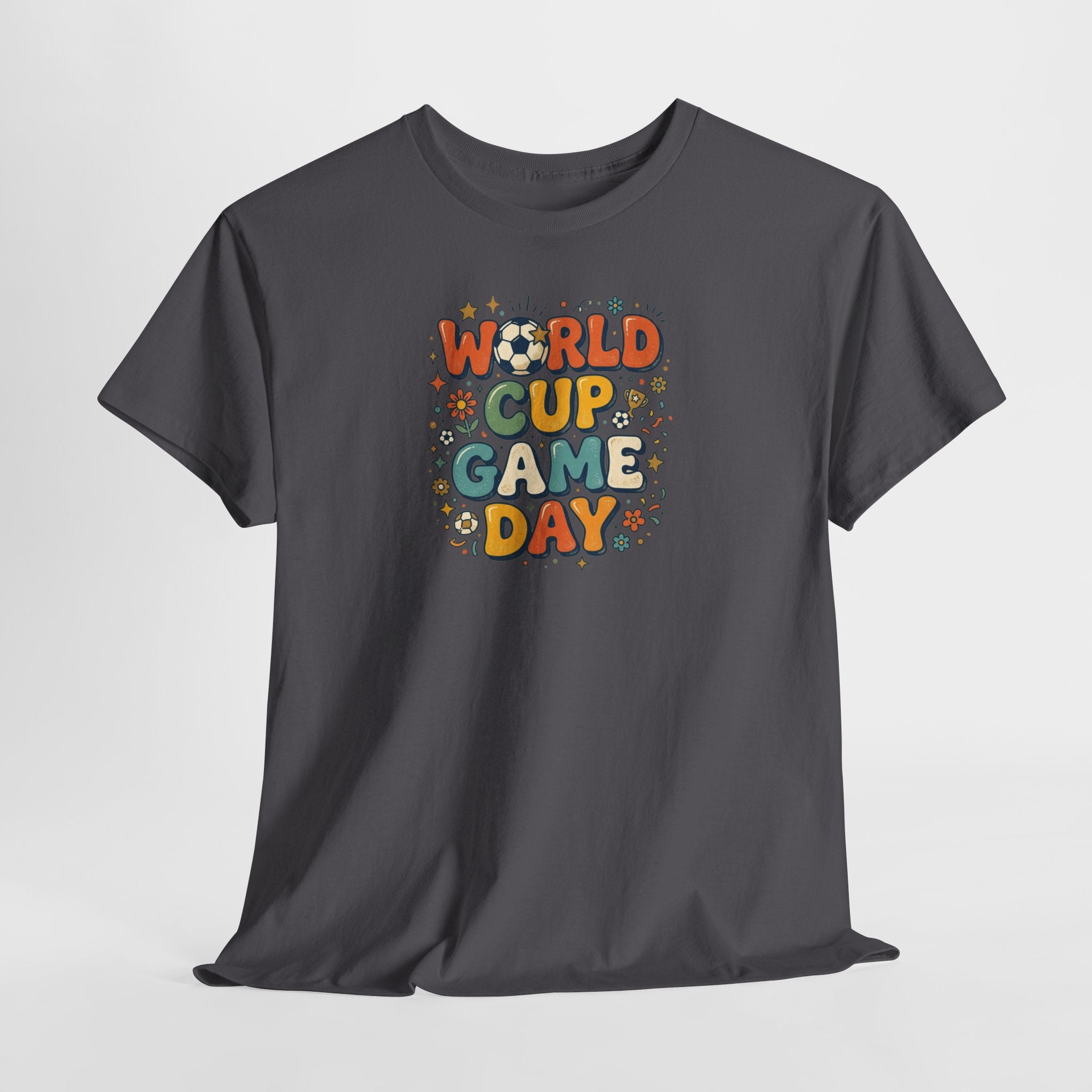 World Cup Game Day T-Shirt | Soccer Football Fan Tee, Retro Bubble Letter Design
