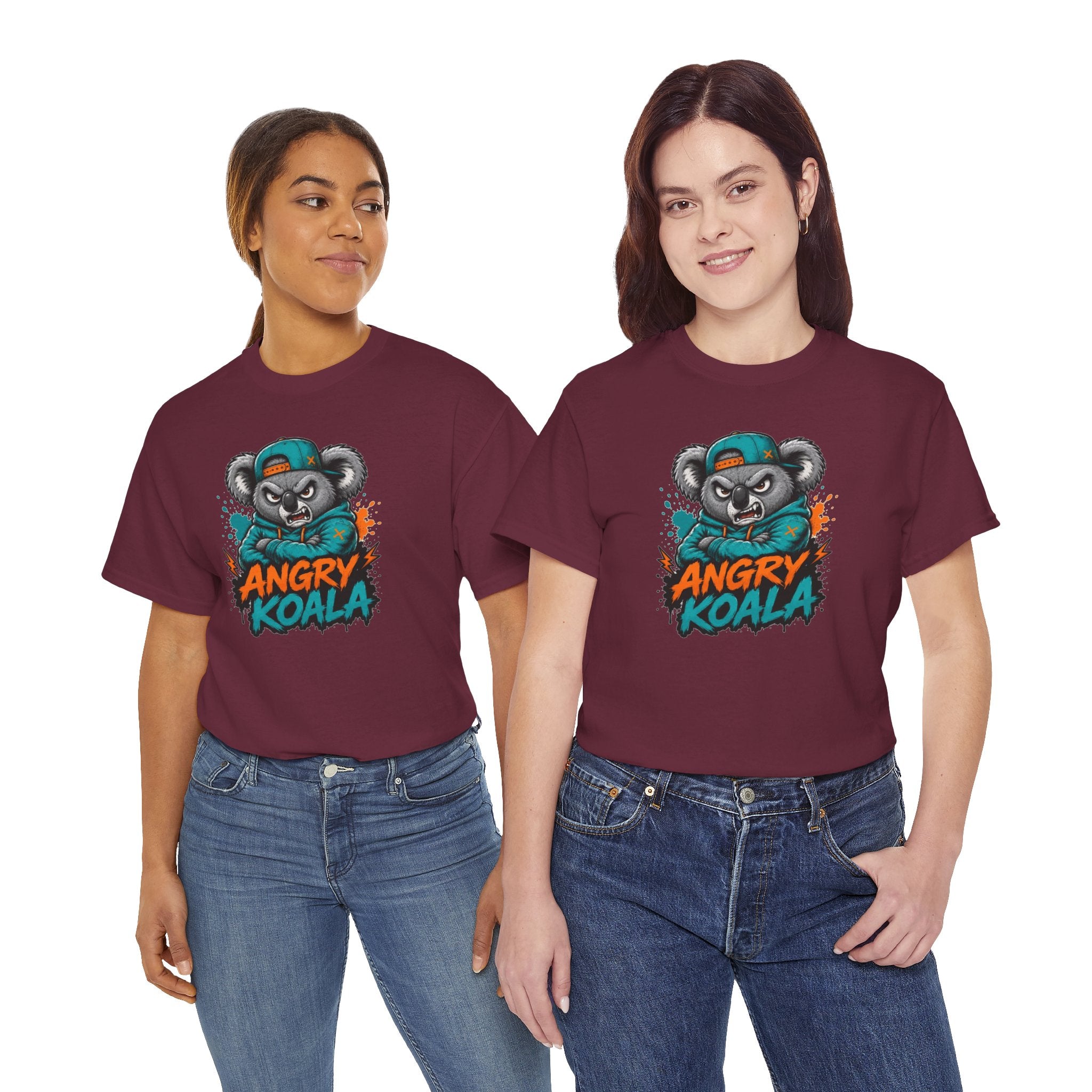 Angry Koala graphic tee | Koala mascot illustration shirt