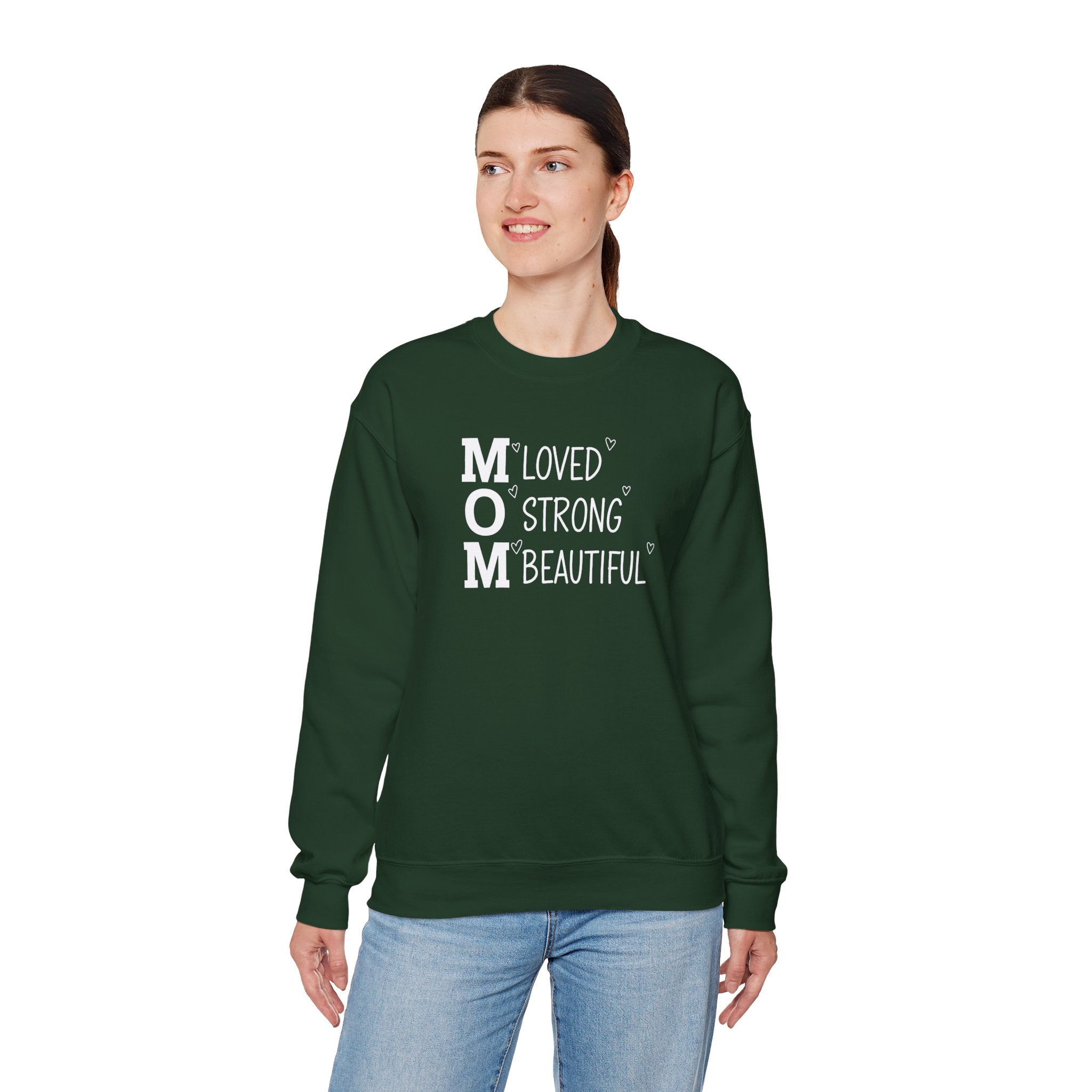 MOM Loved Strong Beautiful sweatshirt | Mom crewneck