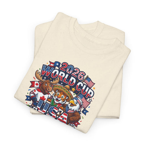 2026 World Cup USA Soccer Graphic Tee | Patriotic Football Design
