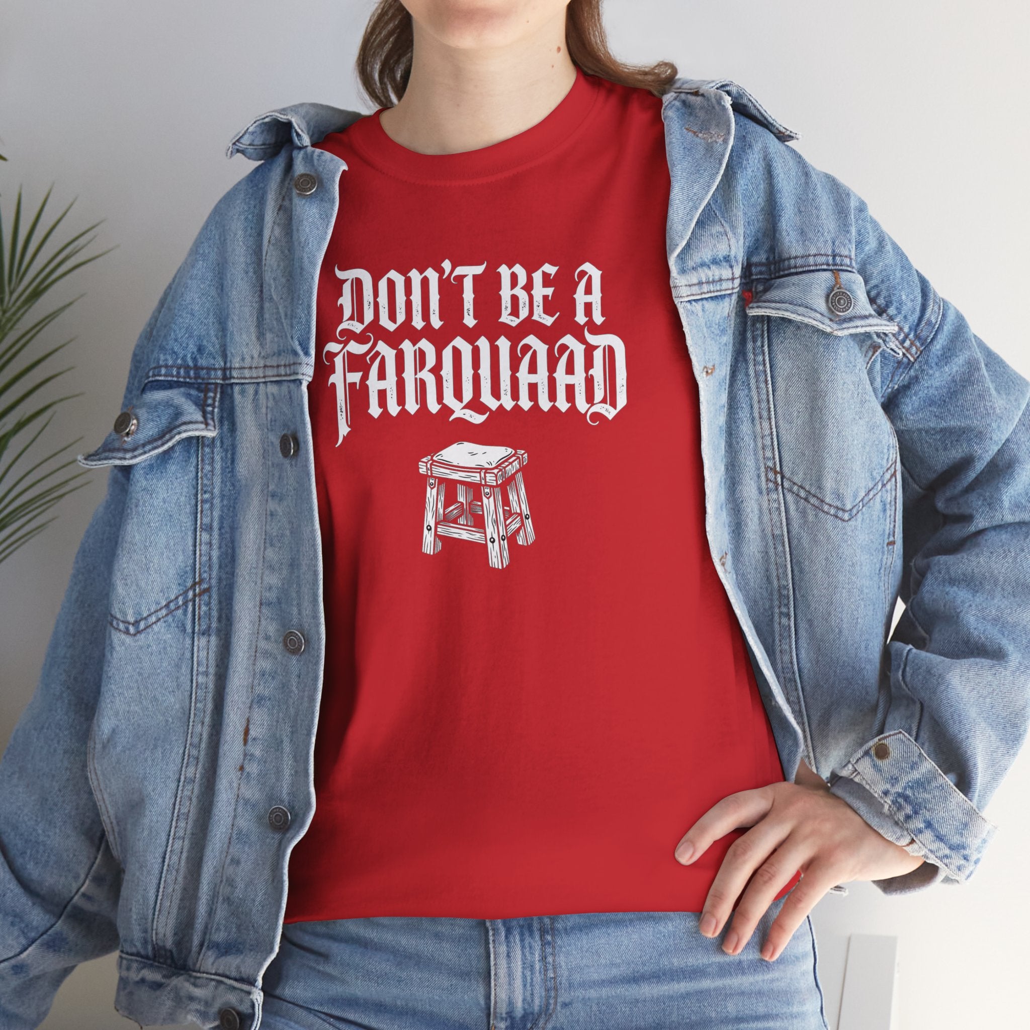Don't Be a Farquaad Stool T-Shirt | Shrek Parody, Gothic Text