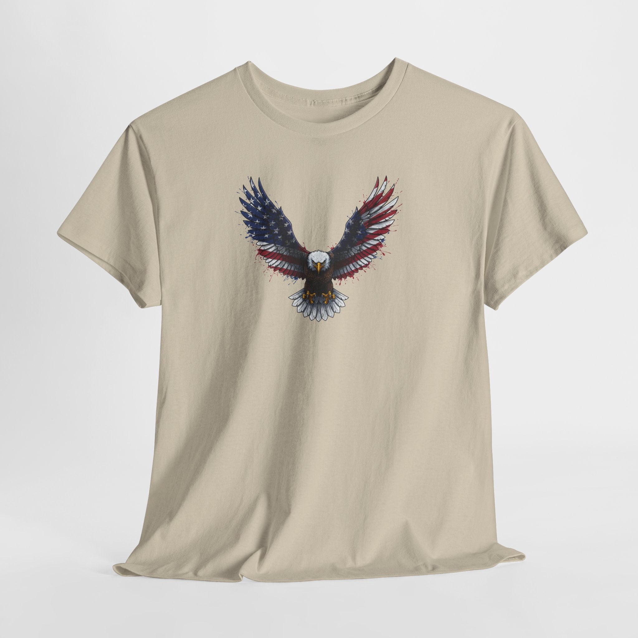 American Flag Eagle T-Shirt | Patriotic Flying Bald Eagle Tee