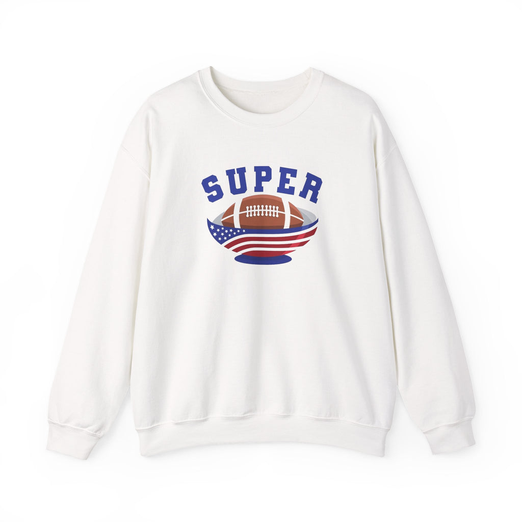 Super Football with American Flag Sweatshirt | Patriotic Sports Crewneck