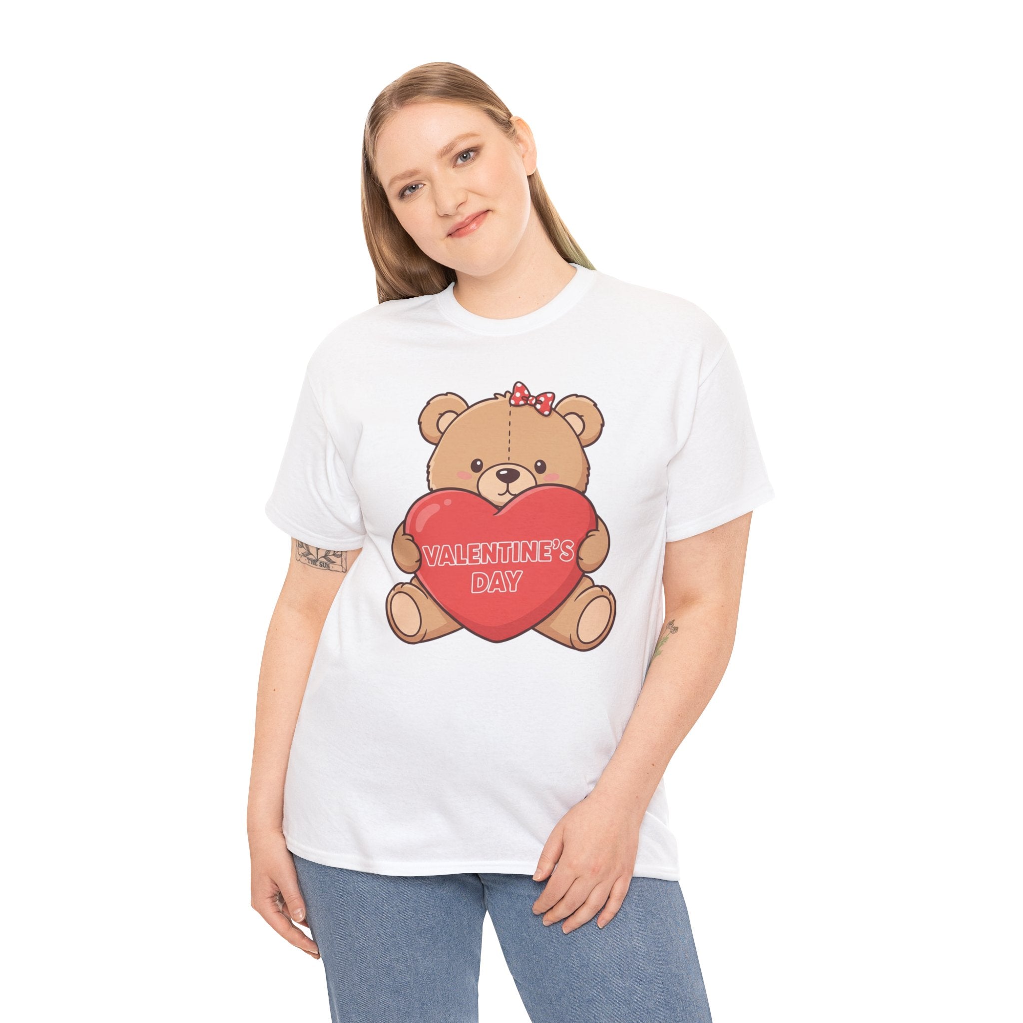 Teddy Bear Holding Heart T-Shirt | Valentine's Day Cute Bear Tee