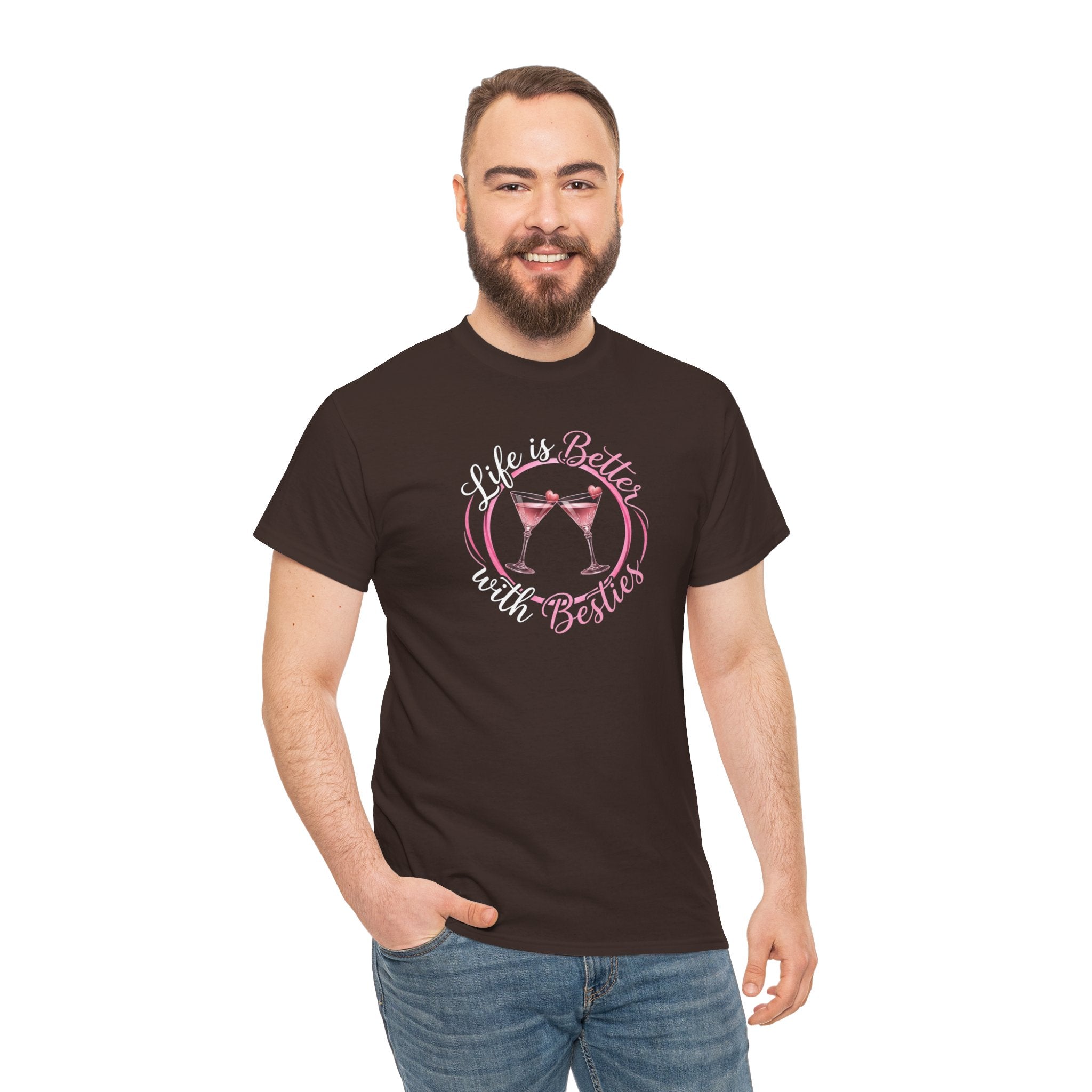 Life Is Better With Besties T-Shirt | Cheers Cocktail Friends Tee
