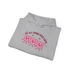 Valentine's Day Do All Things With Love Heart Trio Hoodie | Cute Pink Hearts