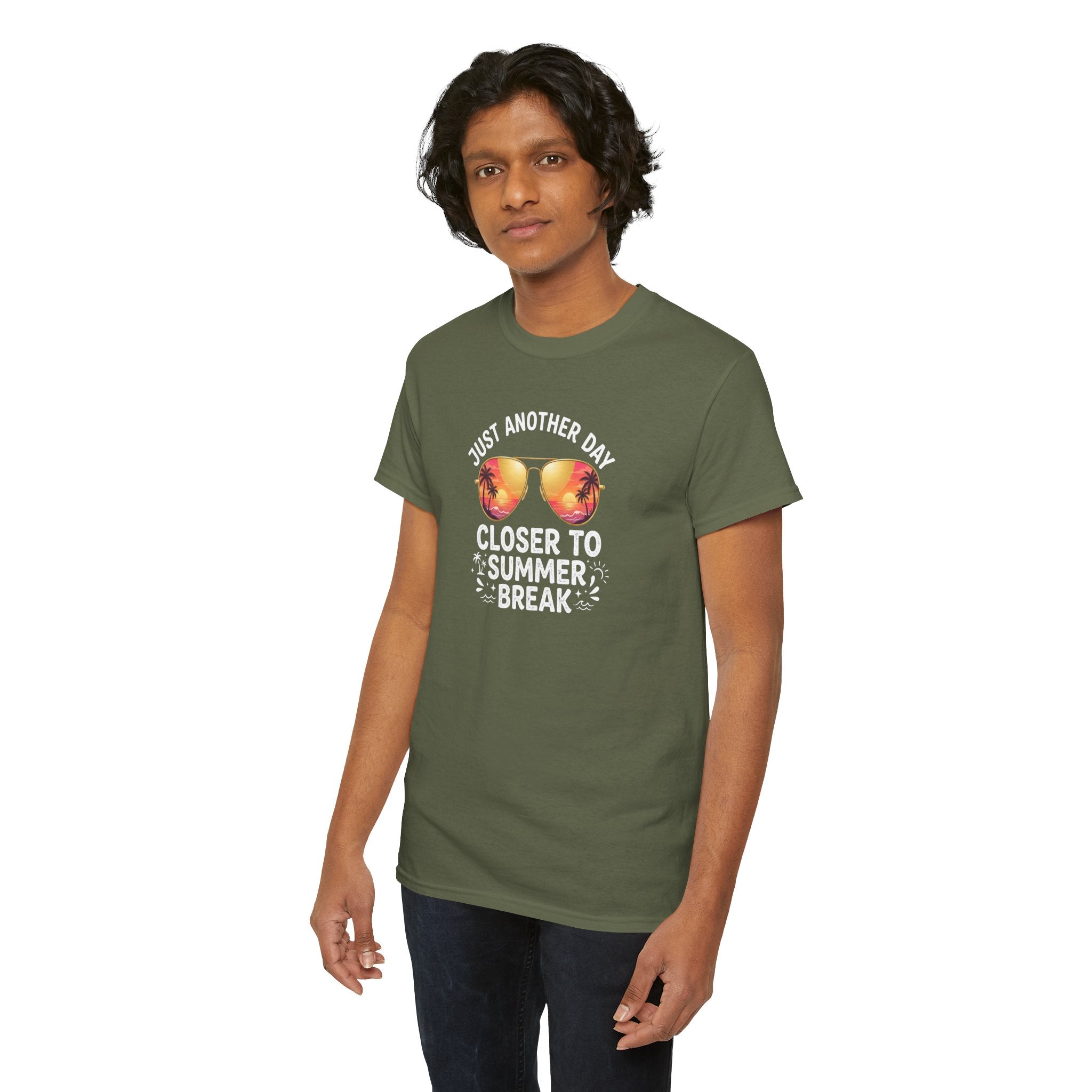 Just Another Day Closer to Summer Break T-Shirt | Peach Sunglasses School Vibes