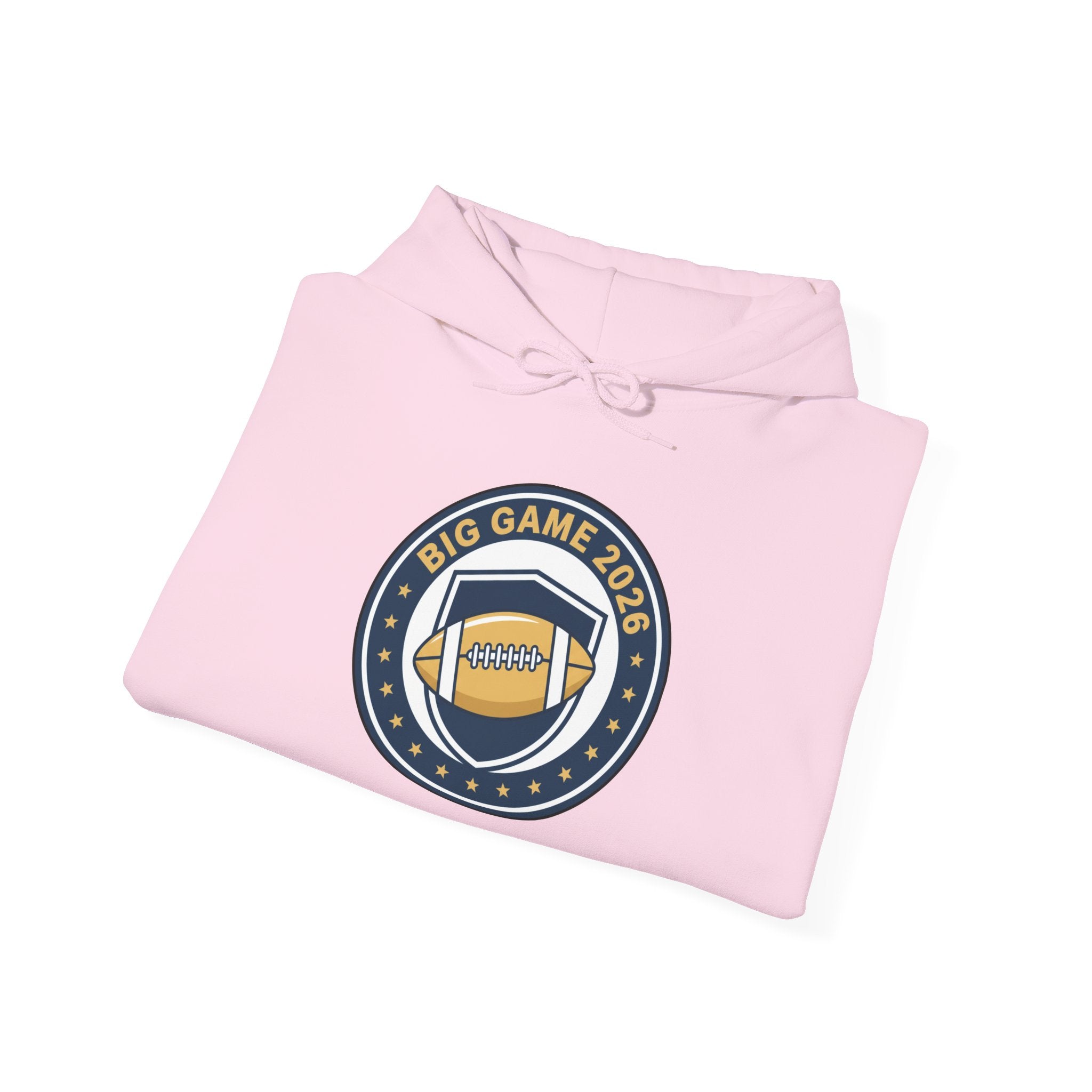 Big Game 2026 Football Badge Hoodie | Sports Logo Apparel