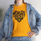 Worlds Best Mom heart graphic T-Shirt | Mother's Day typography tee