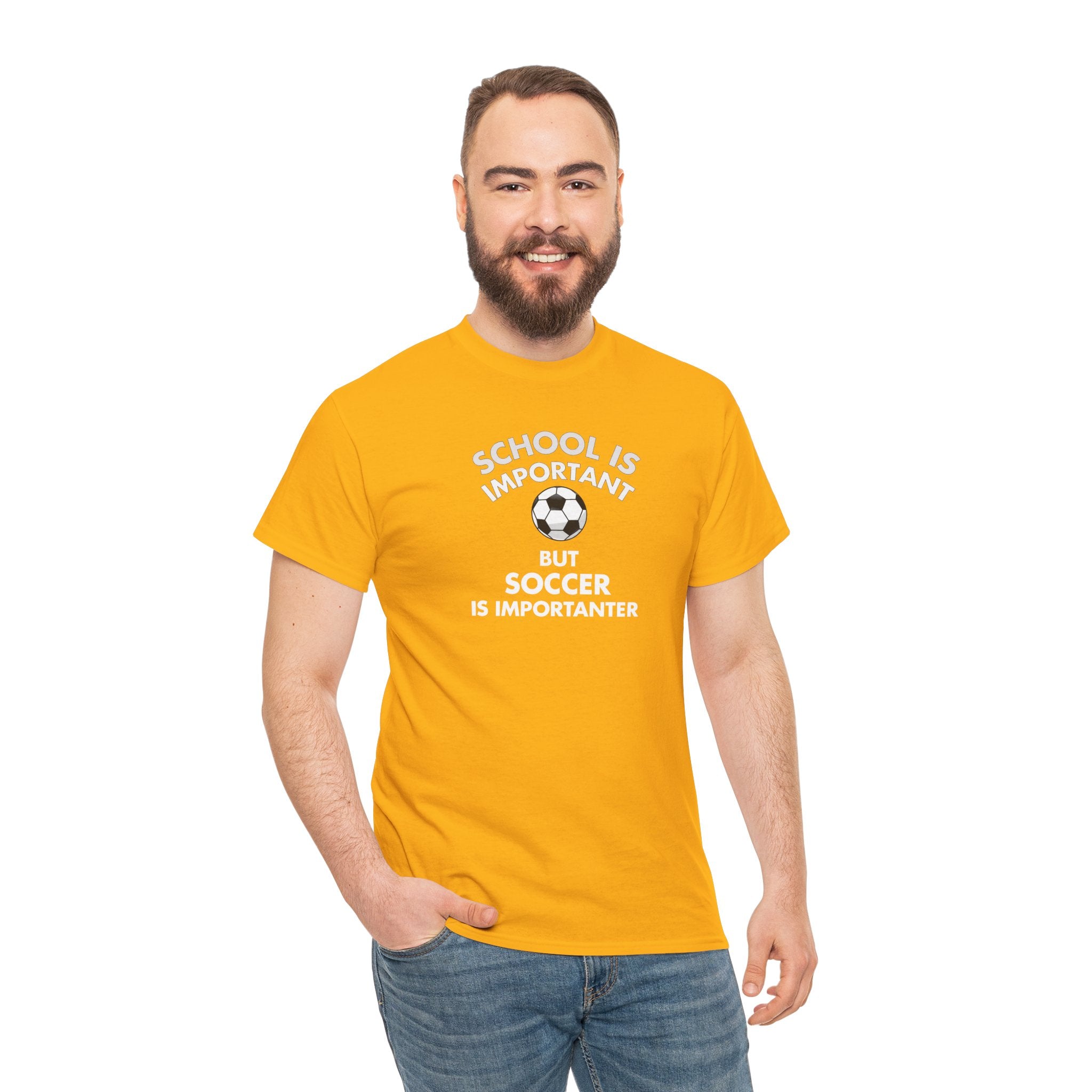 School Is Important But Soccer Is Importanter T-Shirt | Soccer Humor Tee
