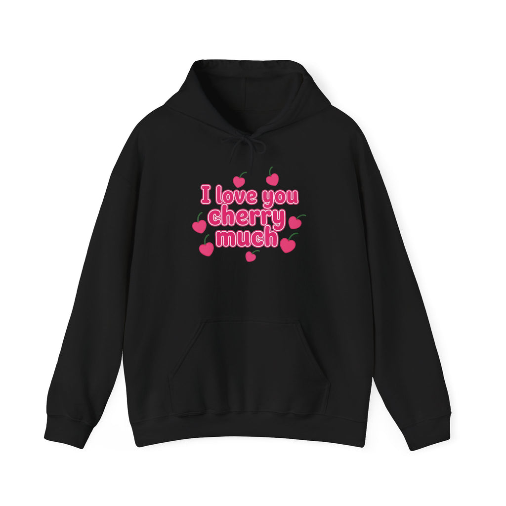Valentine's Day Cherry Hoodie - I Love You Cherry Much Graphic Sweatshirt