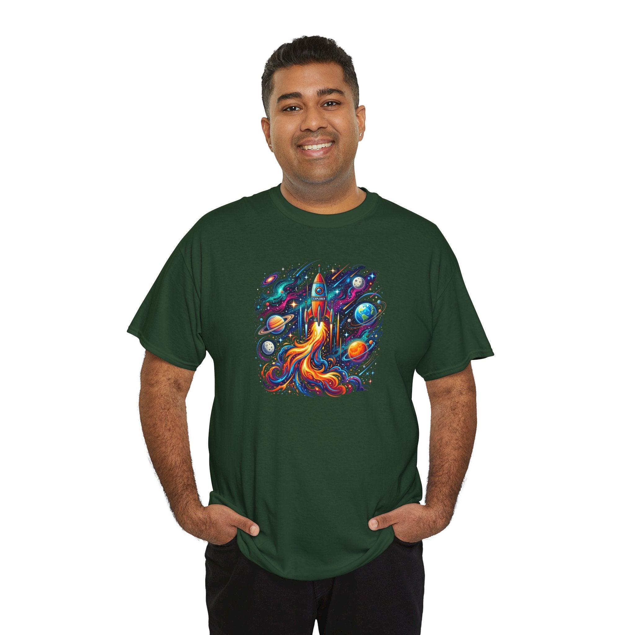 Galaxy Fox, T-Shirt | Cosmic Fox Illustration, Colorful Space Art