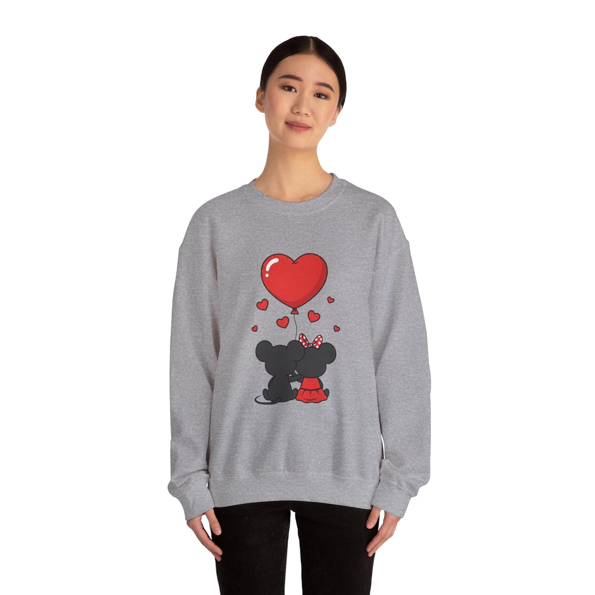 Valentine's Day Kissing Mice Sweatshirt | Cute Couple Mouse Love Crewneck