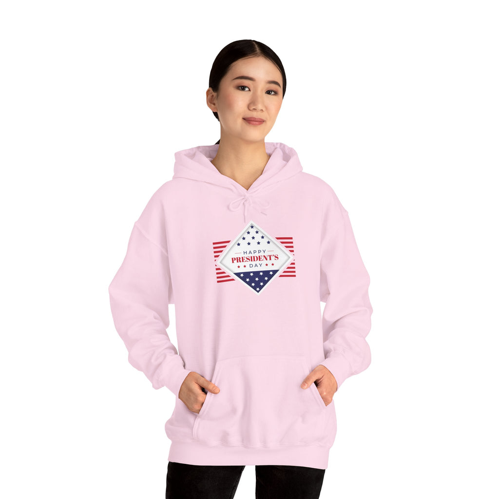 Presidents Day Diamond Flag Hoodie | Patriotic Red White Blue