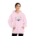 Presidents Day Diamond Flag Hoodie | Patriotic Red White Blue