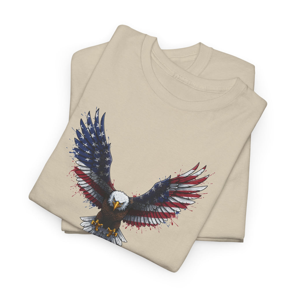 American Flag Eagle T-Shirt | Patriotic Flying Bald Eagle Tee