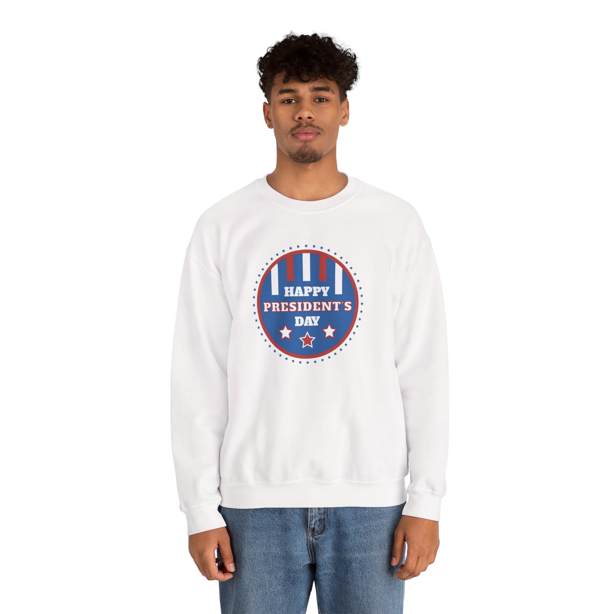 Happy Presidents Day emblem Crewneck Sweatshirt | Presidents Day design