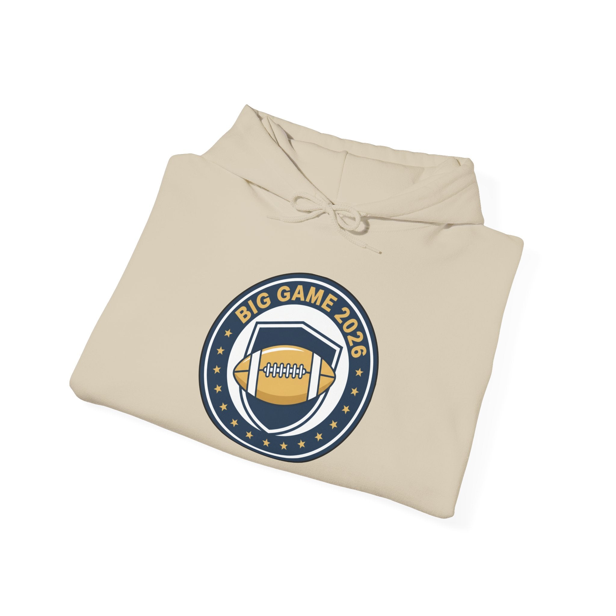 Big Game 2026 Football Badge Hoodie | Sports Logo Apparel