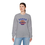 Super Football with American Flag Sweatshirt | Patriotic Sports Crewneck