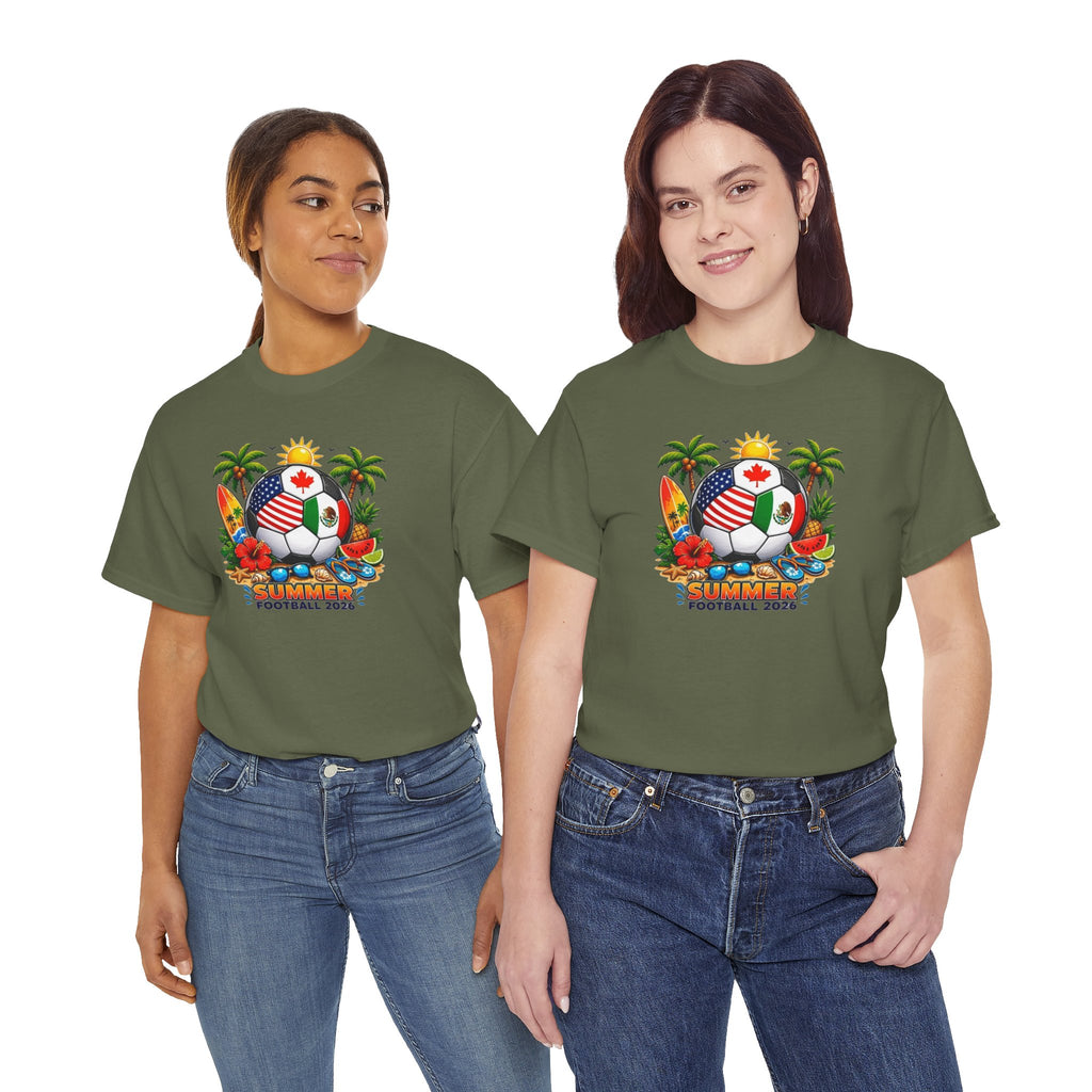 Tropical Soccer Ball Tee | Canada Flag Football 2026