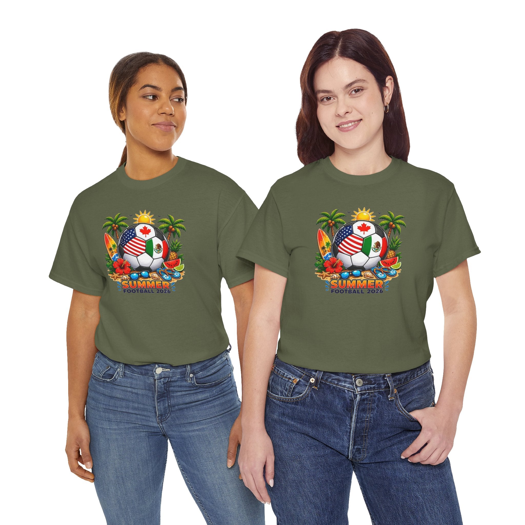 Tropical Soccer Ball Tee | Canada Flag Football 2026