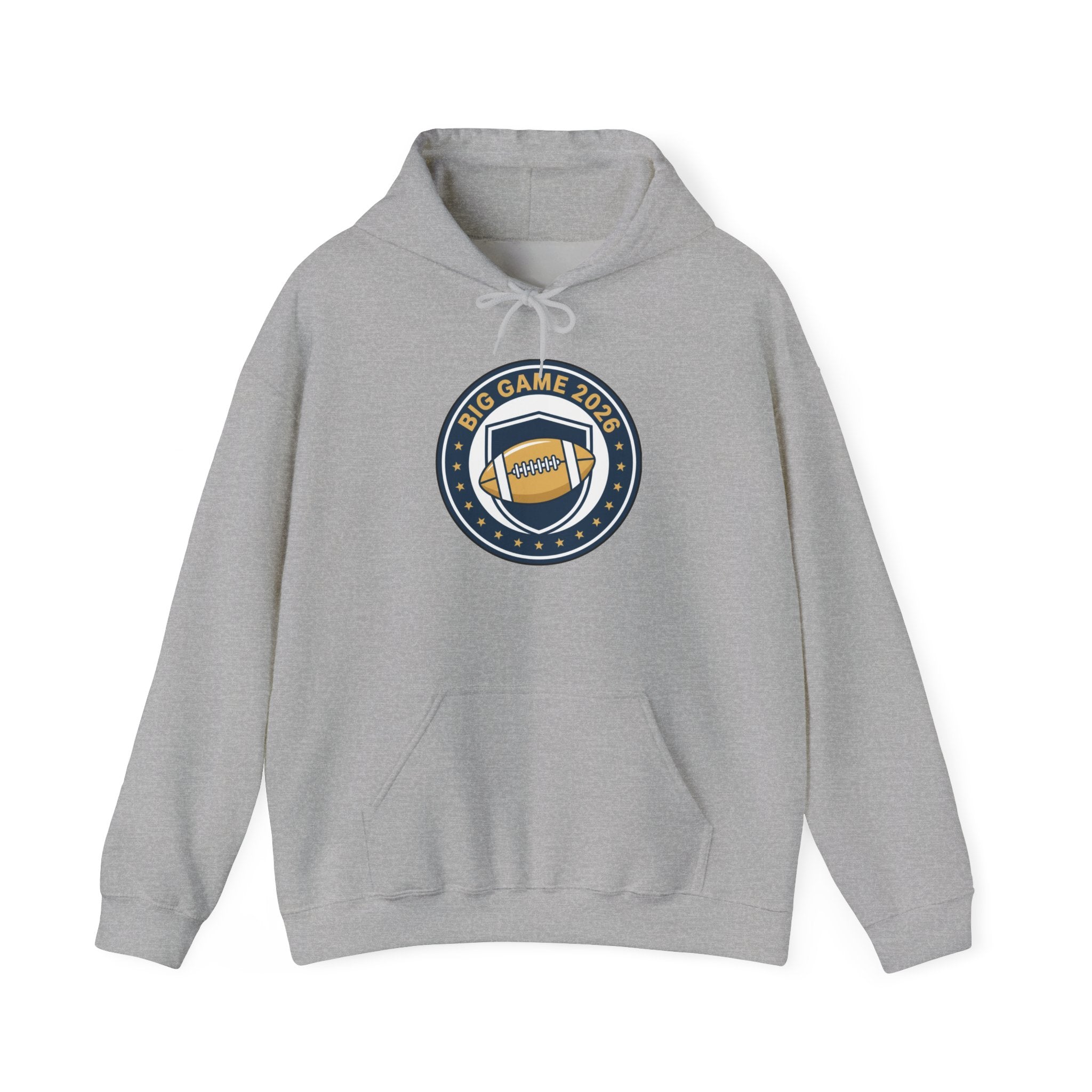 Big Game 2026 Football Badge Hoodie | Sports Logo Apparel