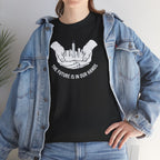 The Future Is In Our Hands T-Shirt | Hands Holding City Skyline Graphic