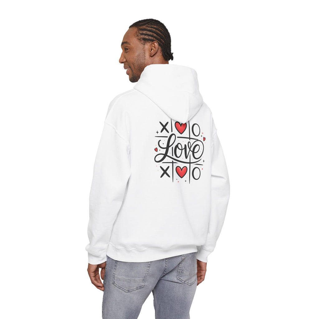 Valentine's Day Love Hoodie | Tic-Tac-Toe Design