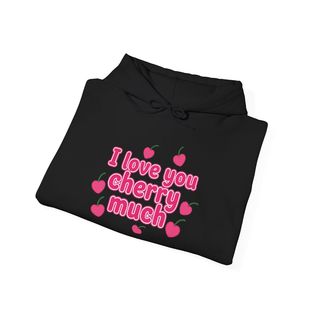 Valentine's Day Cherry Hoodie - I Love You Cherry Much Graphic Sweatshirt