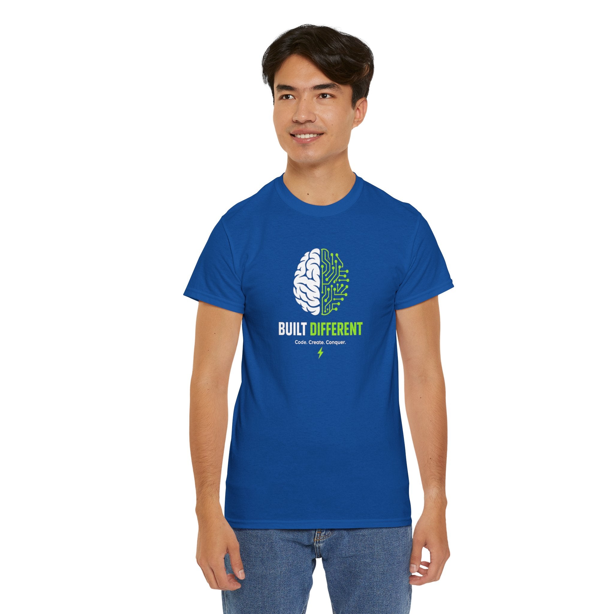 Built Different Brain graphic tee | Tech Mindset T-Shirt